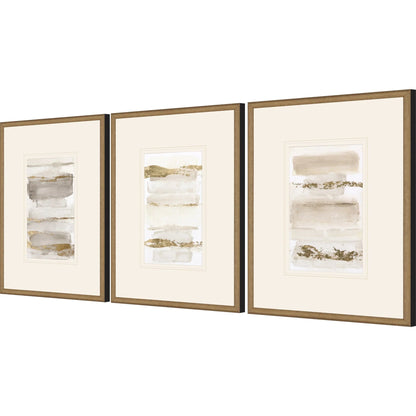 La Torre I Wood Metallic Framed Wall Art 3PC
