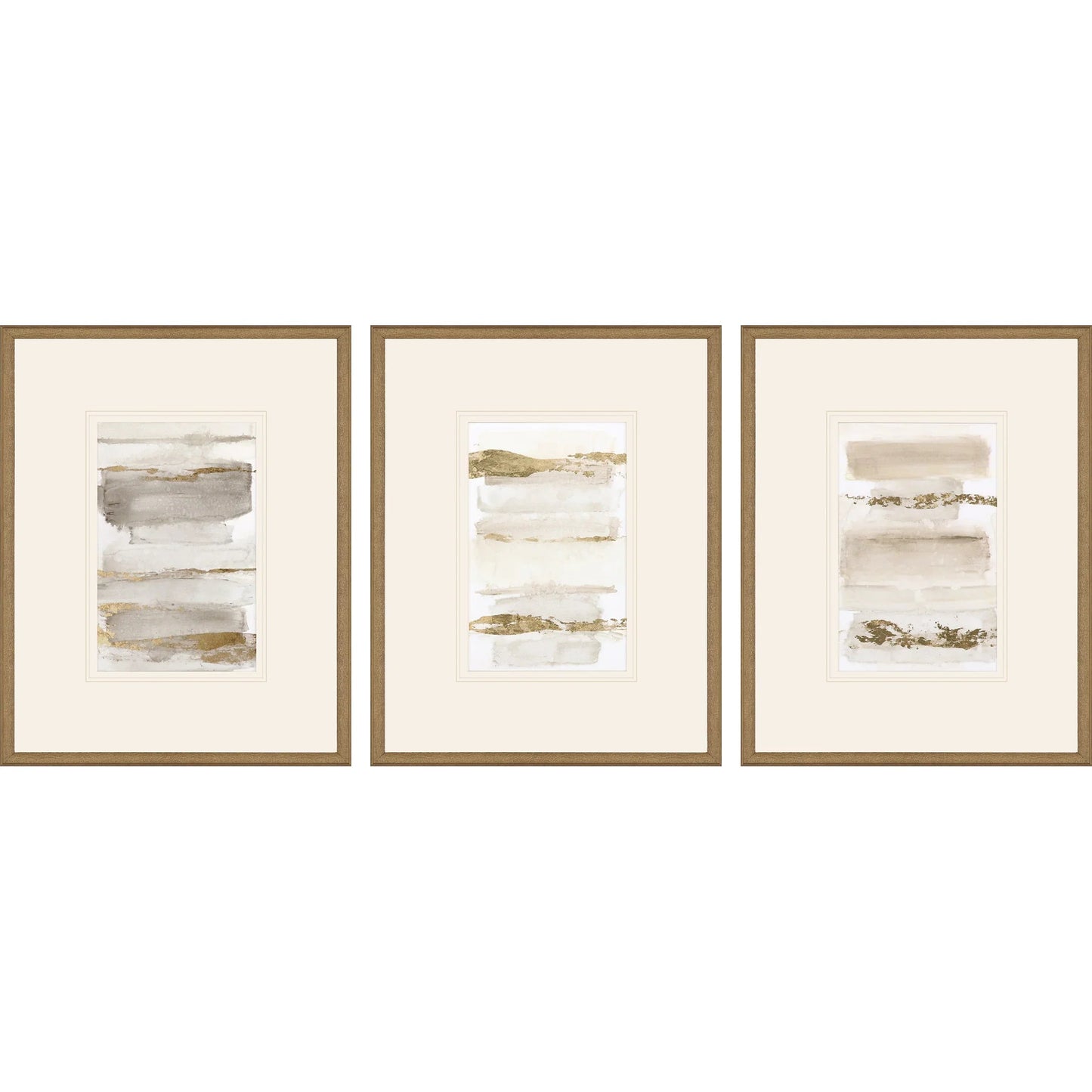 La Torre I Wood Metallic Framed Wall Art 3PC