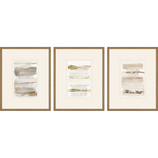 La Torre I Wood Metallic Framed Wall Art 3PC