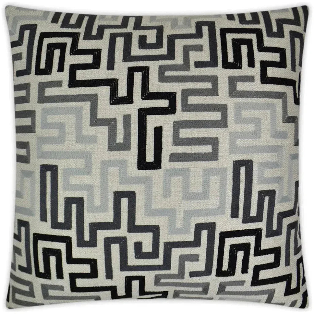 Labyrinth Alloy Grey Throw Pillow Insert - LOOMLAN - D.V. Kap - Throw Pillows