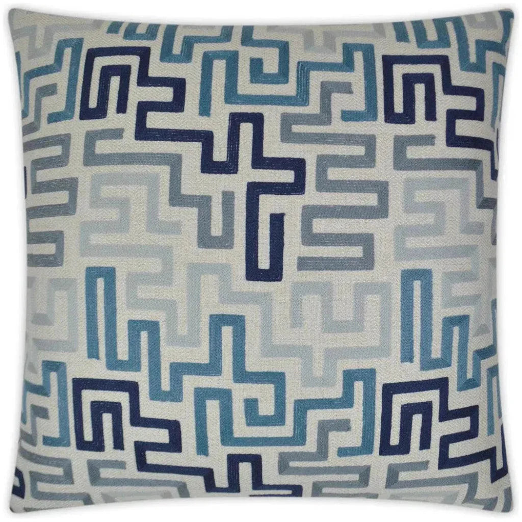 Labyrinth Indigo Blue Throw Pillow Insert - LOOMLAN - D.V. Kap - Throw Pillows