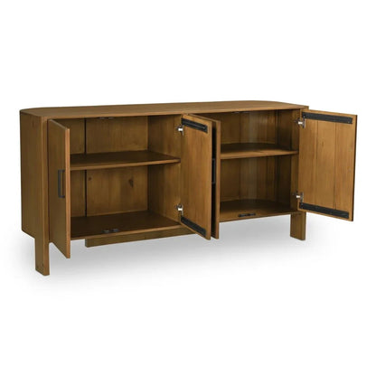 Lachlan Brown Pine Wood Design Sideboard - LOOMLAN - Moe's Home - Sideboards