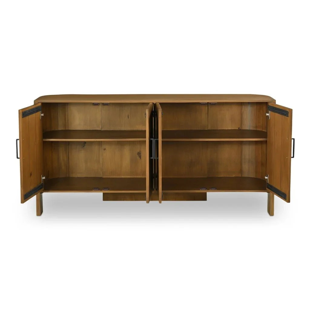Lachlan Brown Pine Wood Design Sideboard - LOOMLAN - Moe's Home - Sideboards