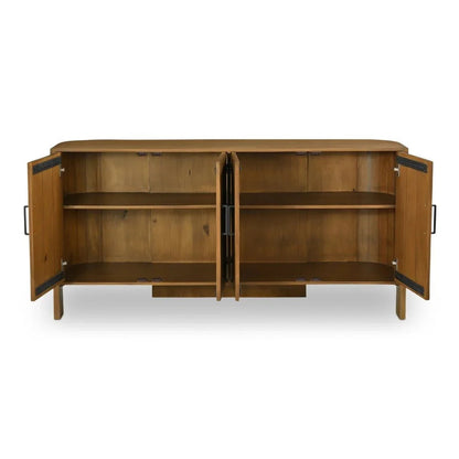 Lachlan Brown Pine Wood Design Sideboard - LOOMLAN - Moe's Home - Sideboards