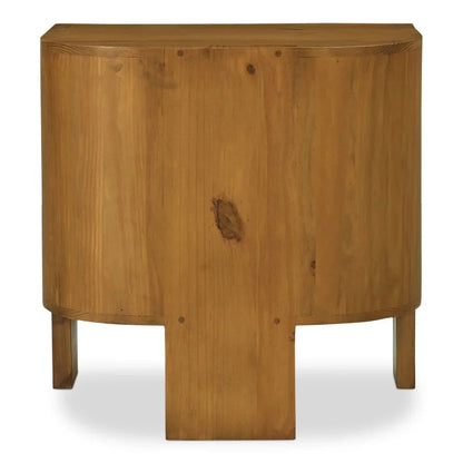 Lachlan Brown Pine Wood Soft - Close Drawer Nightstand - LOOMLAN - Moe's Home - Nightstands