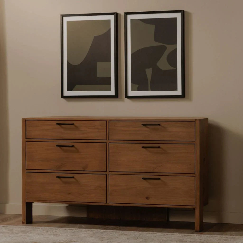 Lachlan Brown Soft - Close Drawer Dresser - LOOMLAN - Moe's Home - Dressers