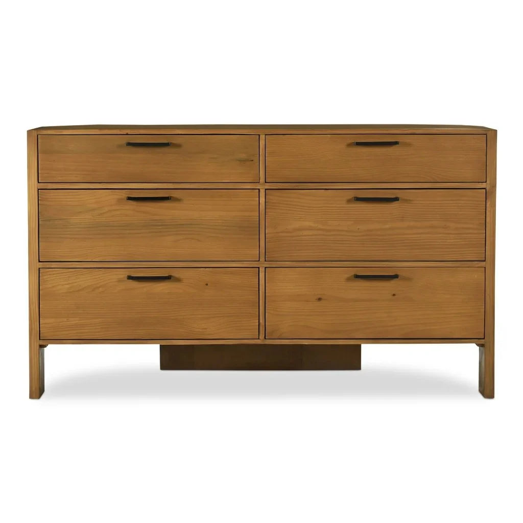 Lachlan Brown Soft - Close Drawer Dresser - LOOMLAN - Moe's Home - Dressers