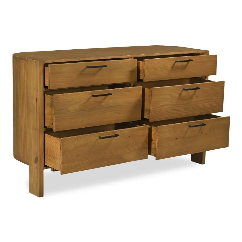 Lachlan Brown Soft - Close Drawer Dresser - LOOMLAN - Moe's Home - Dressers