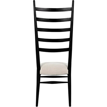 Ladder Wood Black Armless Chair - LOOMLAN - Noir - Accent Chairs