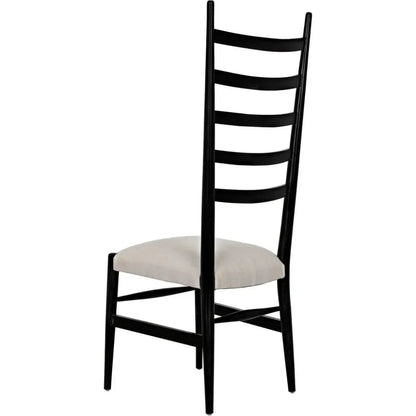 Ladder Wood Black Armless Chair - LOOMLAN - Noir - Accent Chairs