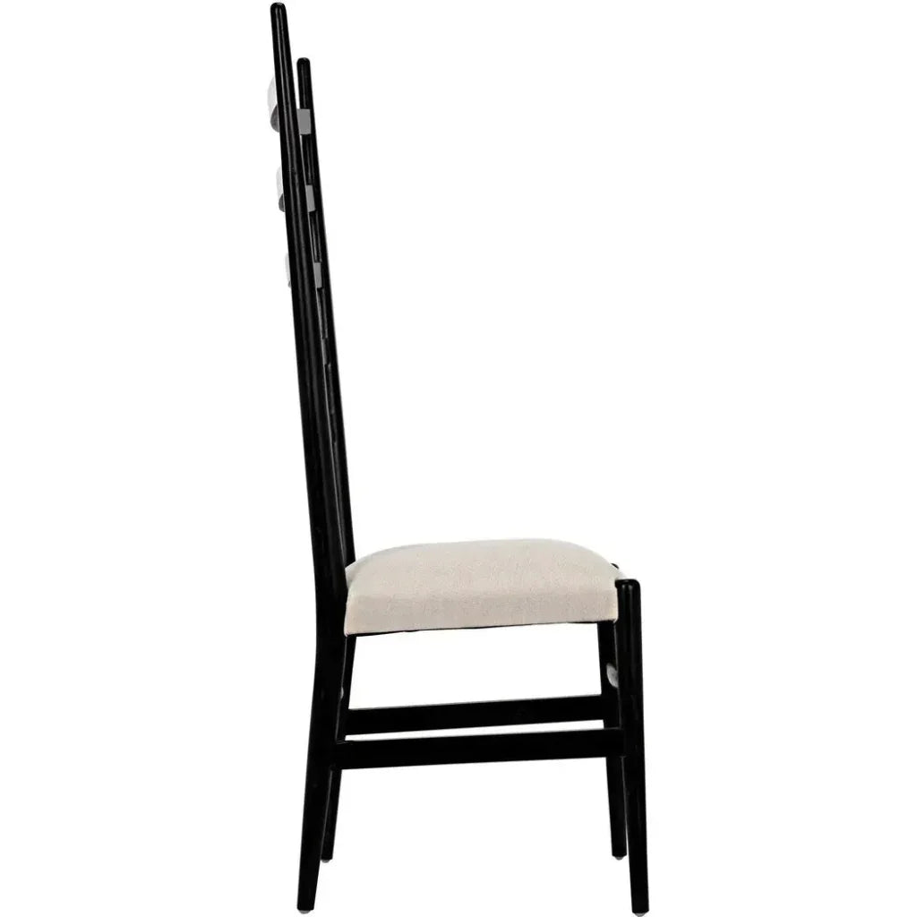 Ladder Wood Black Armless Chair - LOOMLAN - Noir - Accent Chairs