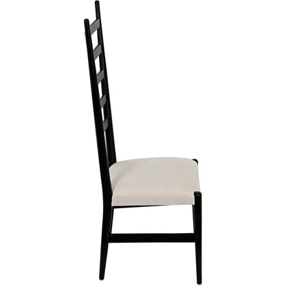 Ladder Wood Black Armless Chair - LOOMLAN - Noir - Accent Chairs