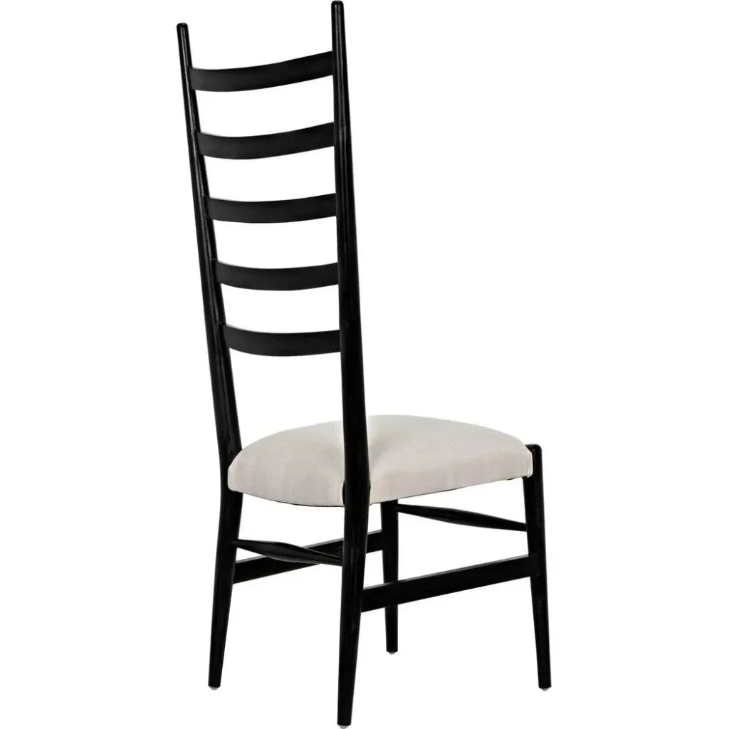 Ladder Wood Black Armless Chair - LOOMLAN - Noir - Accent Chairs