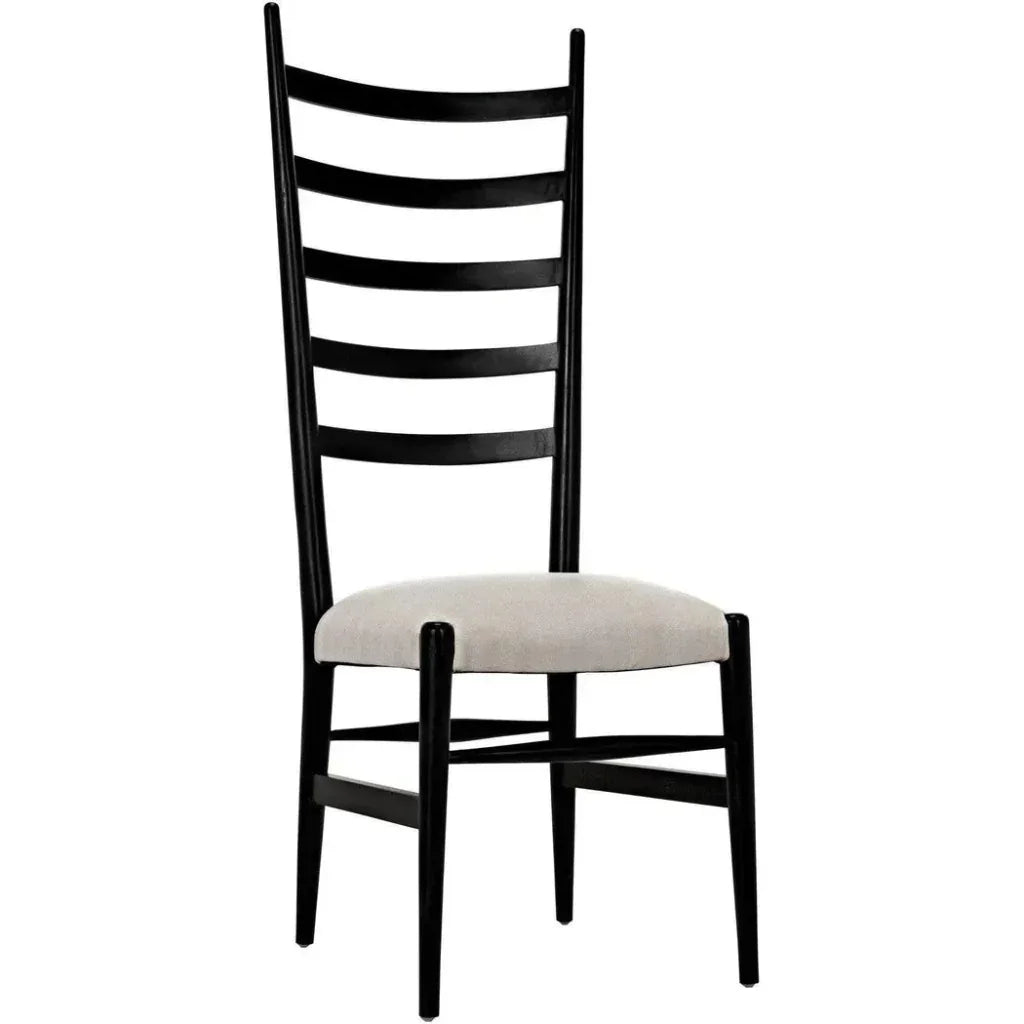 Ladder Wood Black Armless Chair - LOOMLAN - Noir - Accent Chairs