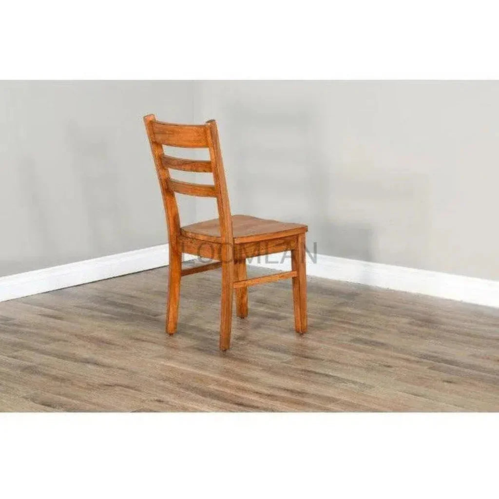 Ladderback Chair with Wood Seat Set - LOOMLAN - Sunny D - Dining Chairs