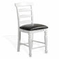 Ladderback Dining Chair Leather Seat Set - LOOMLAN - Sunny D - Dining Chairs