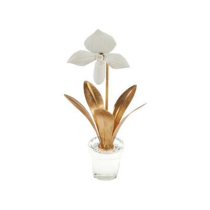 Lady Slipper Porcelain Orchid Sculpture