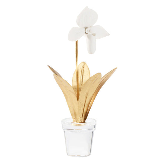 Lady Slipper Porcelain Orchid Sculpture