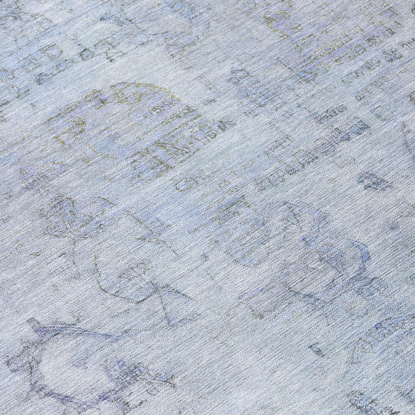 Laeanor Blue Washable Indoor-Outdoor Rug