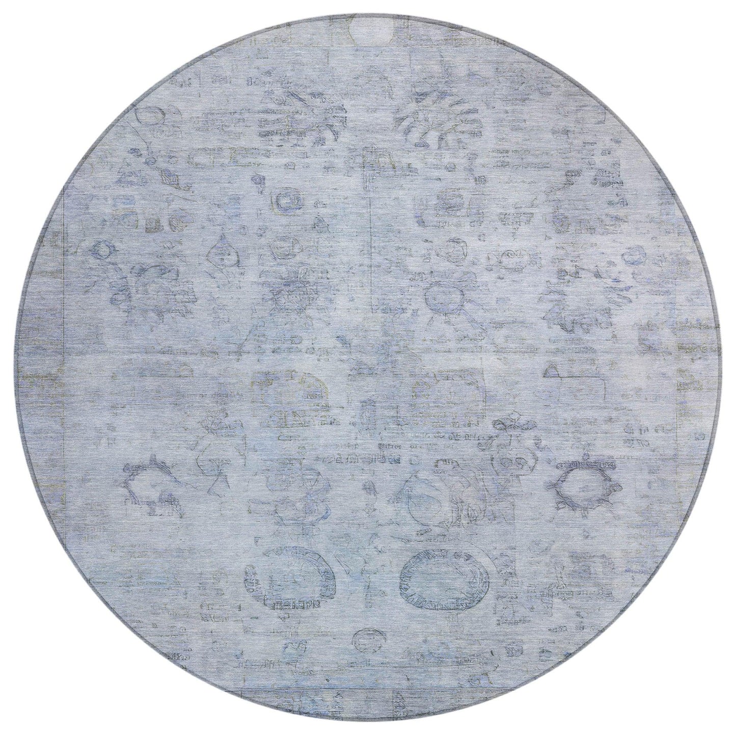 Laeanor Blue Washable Indoor-Outdoor Rug
