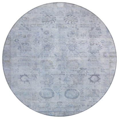 Laeanor Blue Washable Indoor-Outdoor Rug
