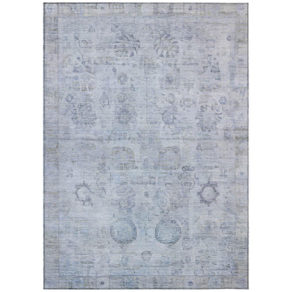 Laeanor Blue Washable Indoor-Outdoor Rug