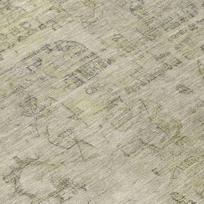 Laeanor Brown Washable Indoor-Outdoor Rug