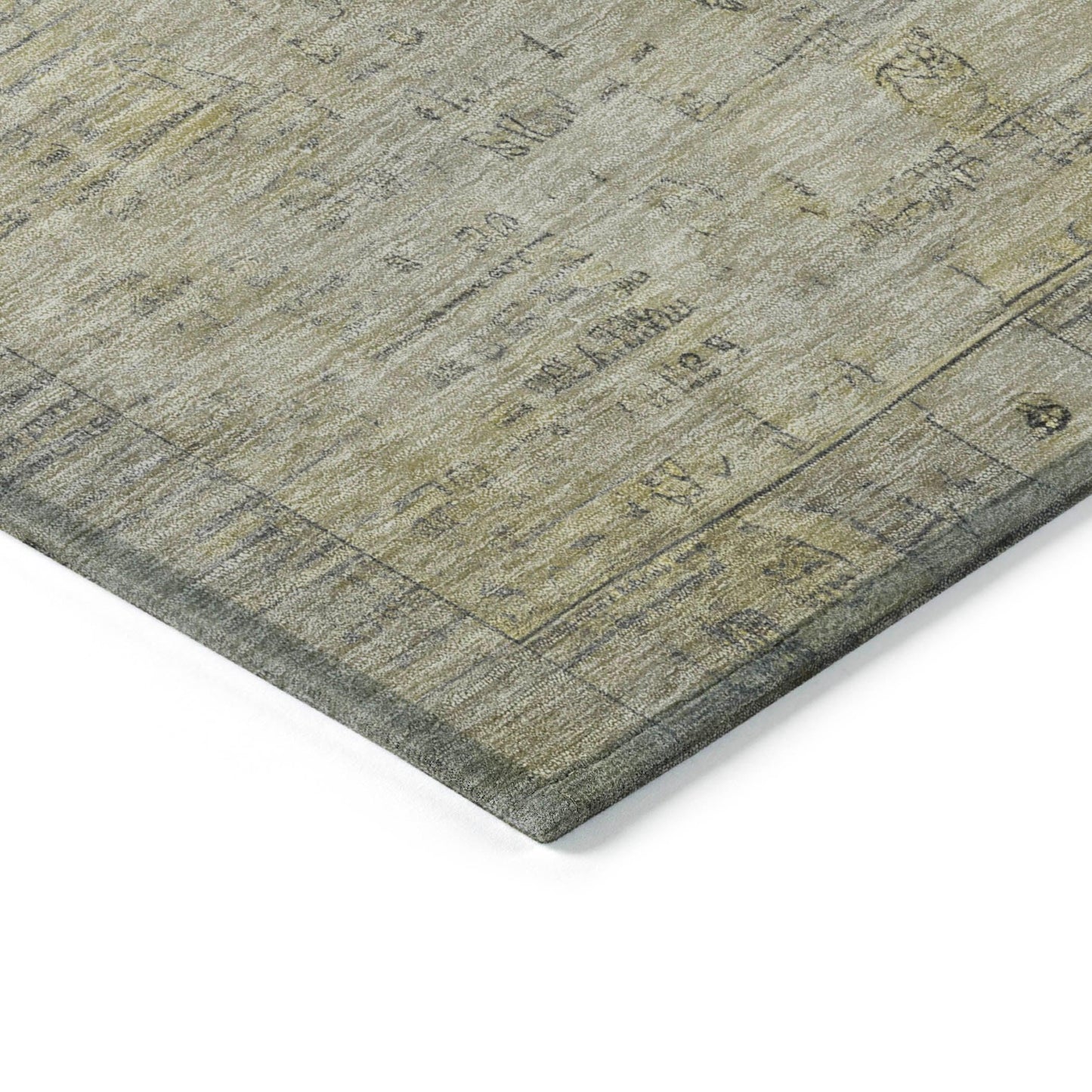 Laeanor Brown Washable Indoor-Outdoor Rug