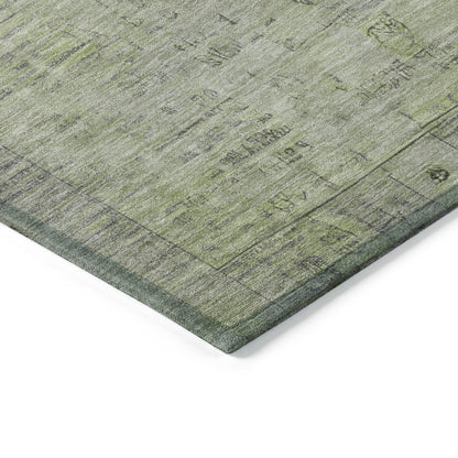 Laeanor Green Washable Indoor-Outdoor Rug