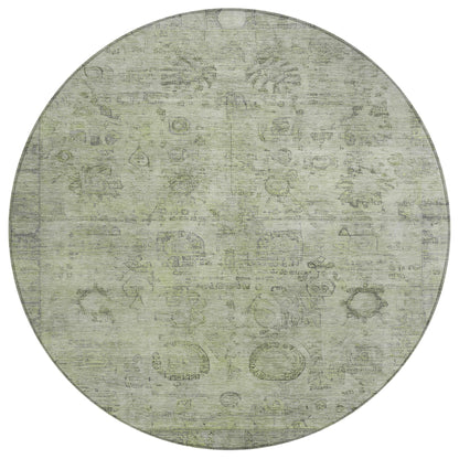 Laeanor Green Washable Indoor-Outdoor Rug