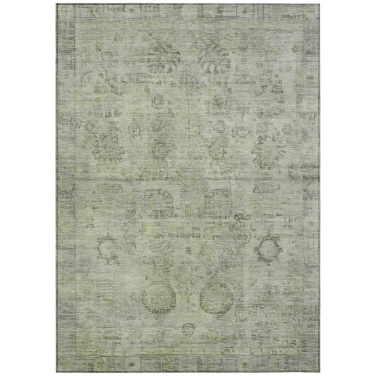 Laeanor Green Washable Indoor-Outdoor Rug