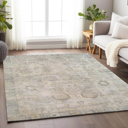 Laeanor Ivory Washable Indoor-Outdoor Rug