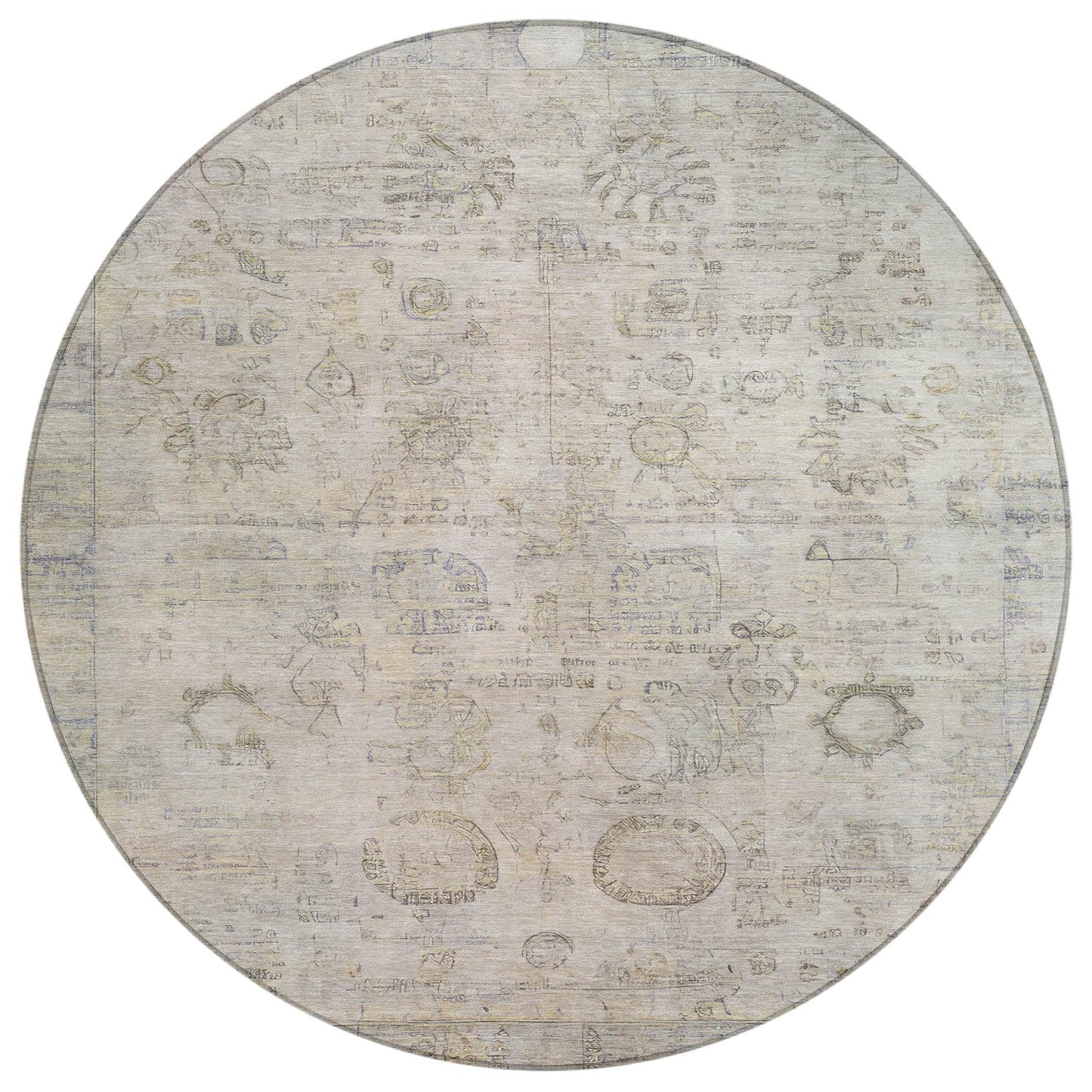 Laeanor Ivory Washable Indoor-Outdoor Rug