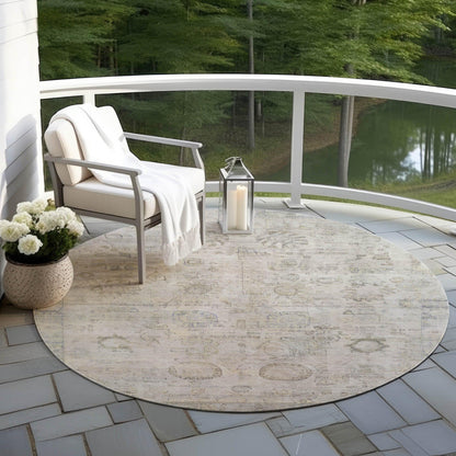 Laeanor Ivory Washable Indoor-Outdoor Rug