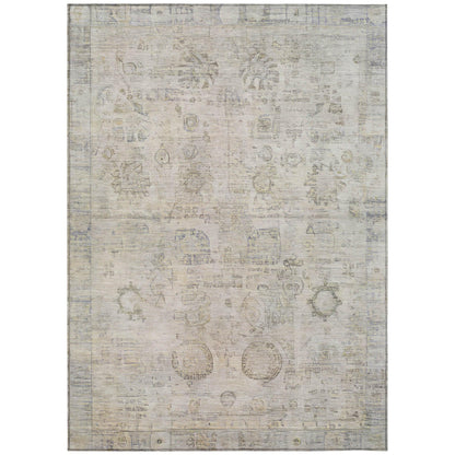 Laeanor Ivory Washable Indoor-Outdoor Rug