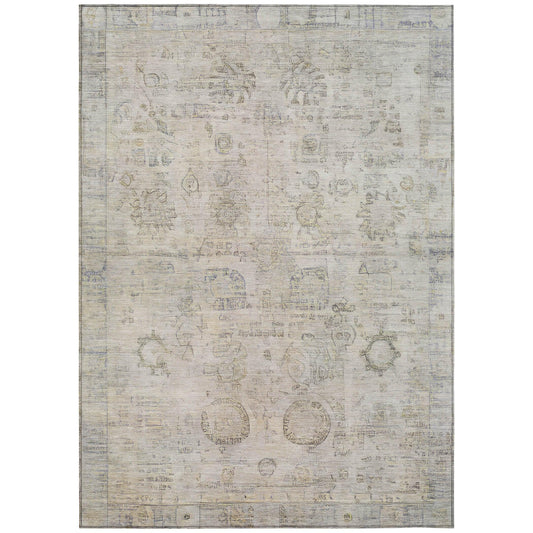 Laeanor Ivory Washable Indoor-Outdoor Rug
