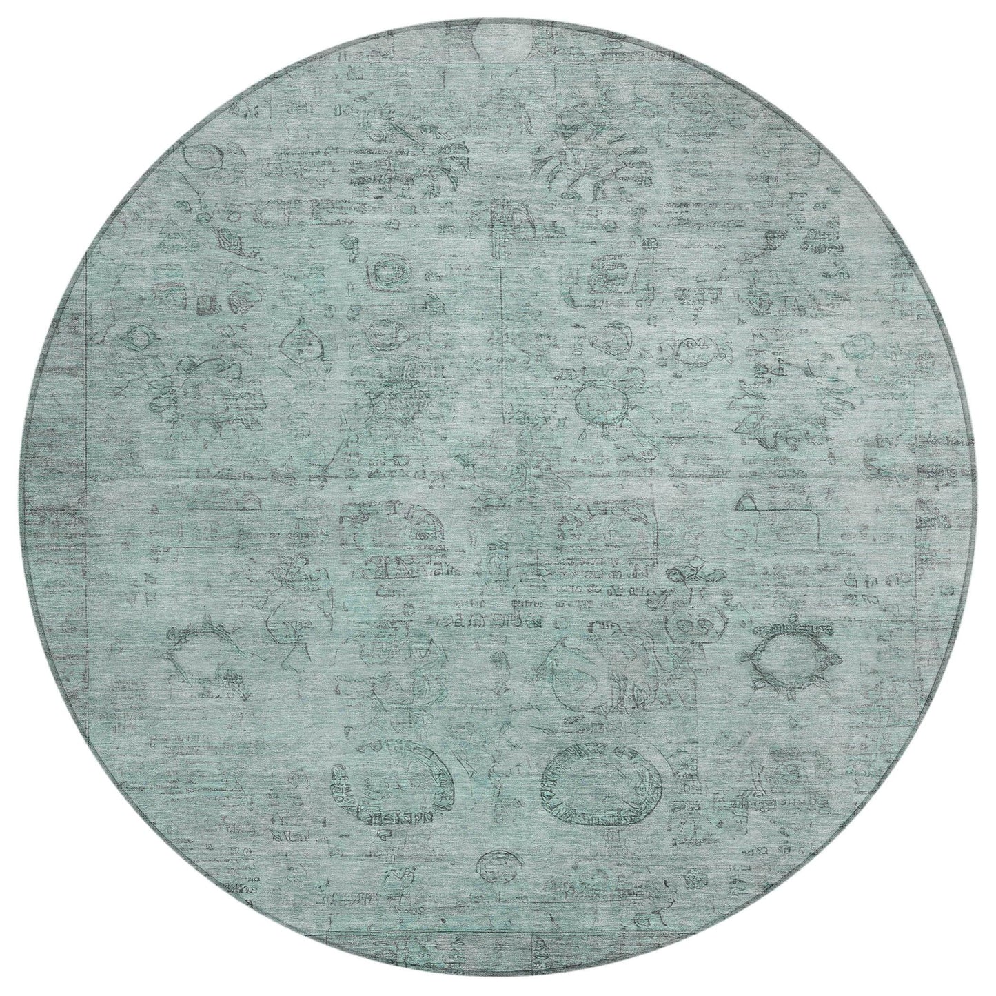 Laeanor Teal Washable Indoor-Outdoor Rug