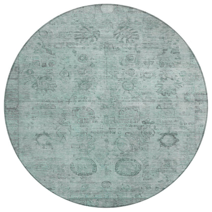 Laeanor Teal Washable Indoor-Outdoor Rug