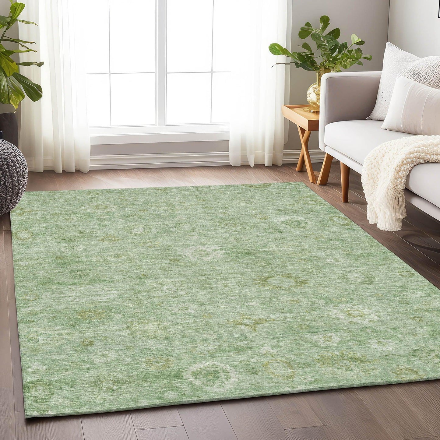 Laeara Aloe Washable Indoor-Outdoor Rug