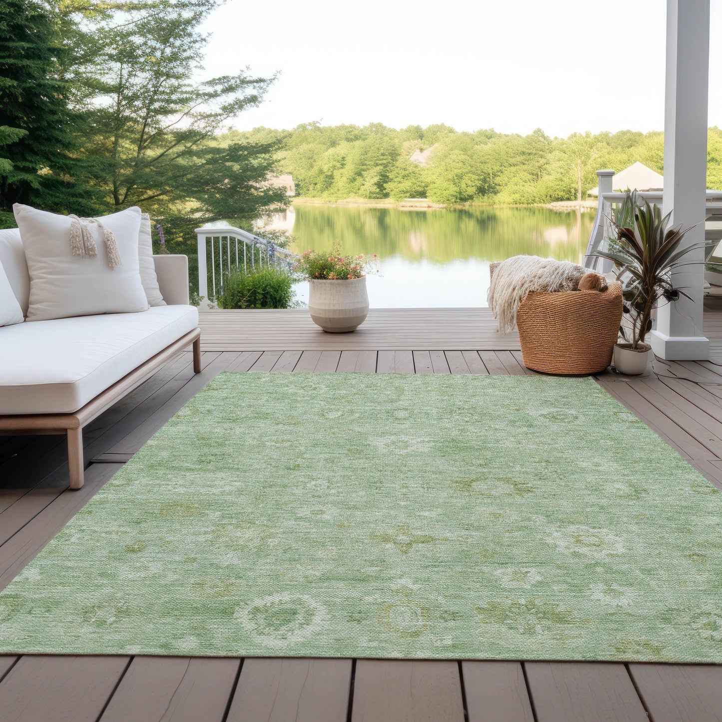 Laeara Aloe Washable Indoor-Outdoor Rug