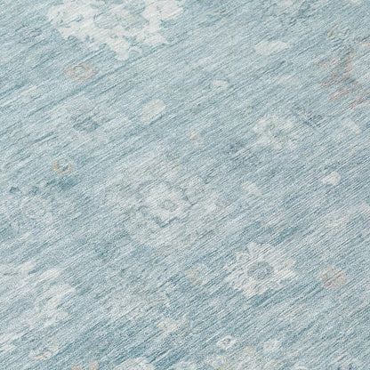 Laeara Blue Washable Indoor-Outdoor Rug