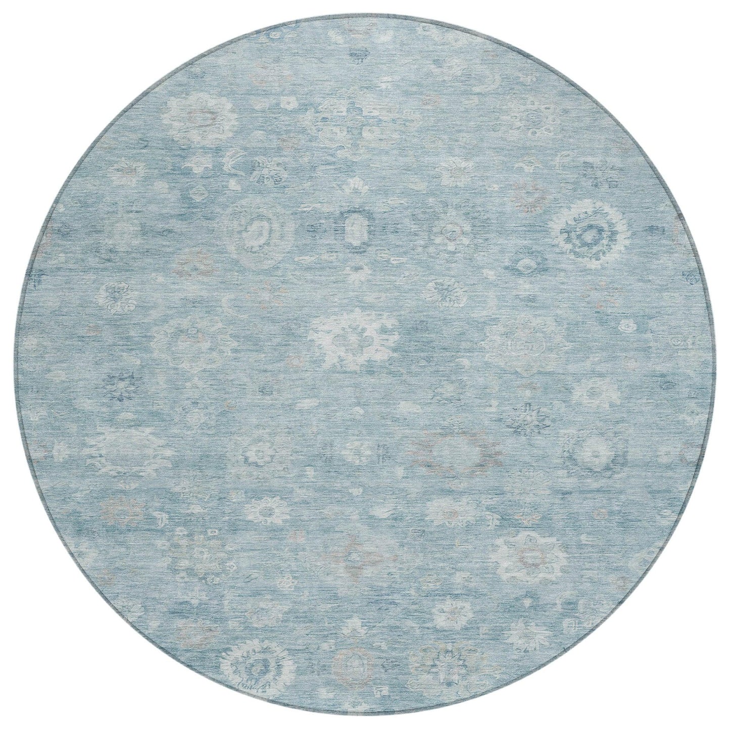 Laeara Blue Washable Indoor-Outdoor Rug