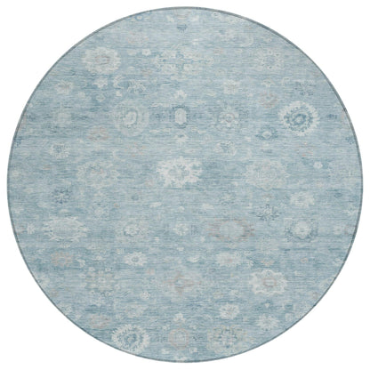 Laeara Blue Washable Indoor-Outdoor Rug