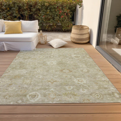 Laeara Brown Washable Indoor-Outdoor Rug