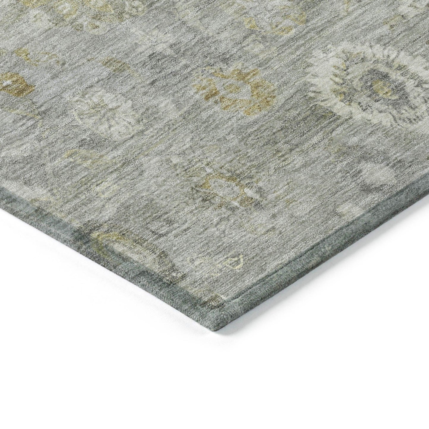Laeara Gray Washable Indoor-Outdoor Rug