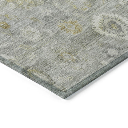 Laeara Gray Washable Indoor-Outdoor Rug
