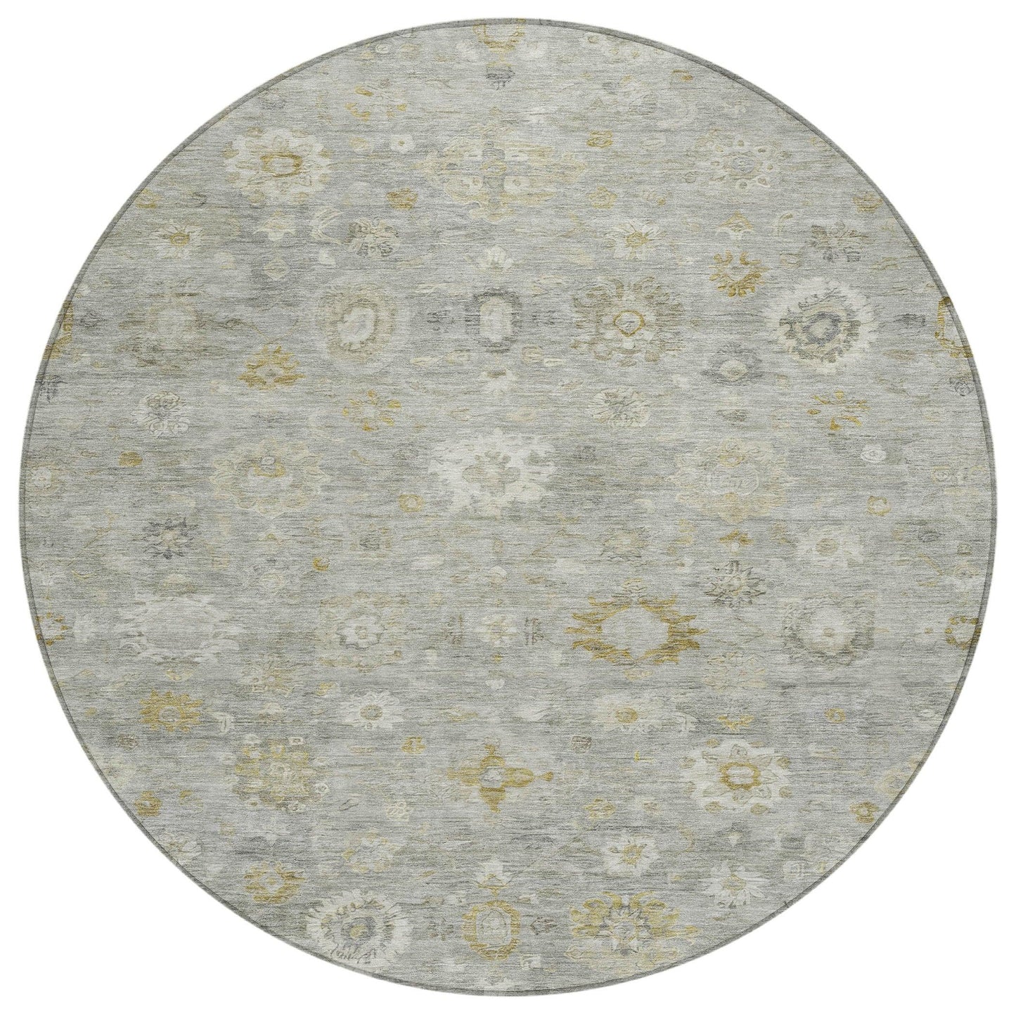 Laeara Gray Washable Indoor-Outdoor Rug
