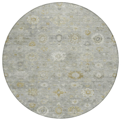 Laeara Gray Washable Indoor-Outdoor Rug