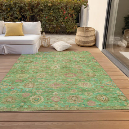 Laeara Lime Washable Indoor-Outdoor Rug