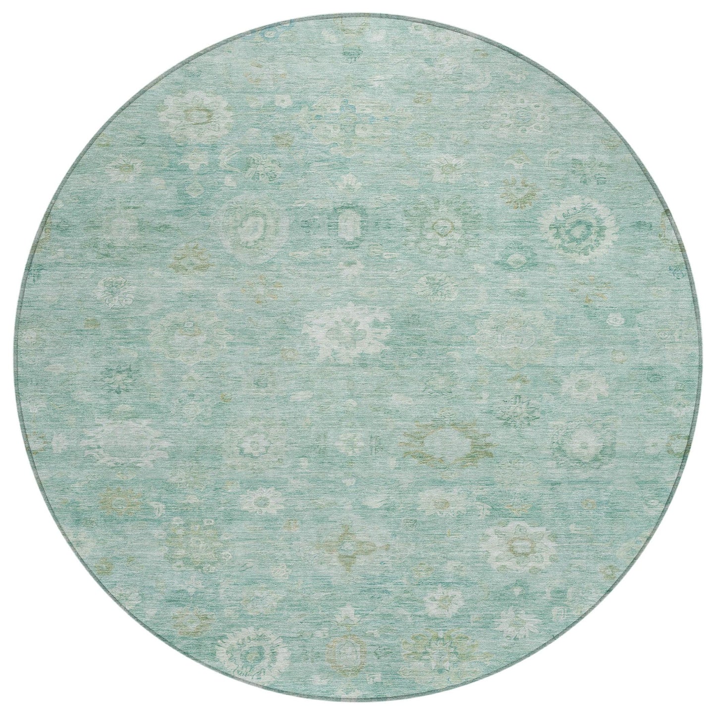 Laeara Teal Washable Indoor-Outdoor Rug